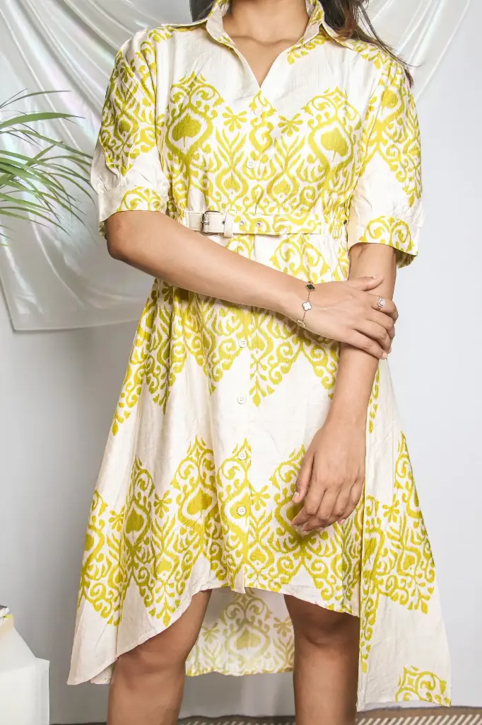 Sundowner Story – Shirt Dress (Pale lime)