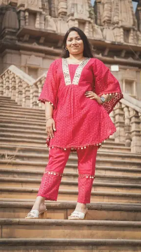 Mirror Rose Kaftan Set