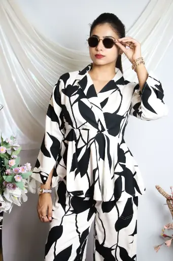 Black Ivory Petal Co-ord Set